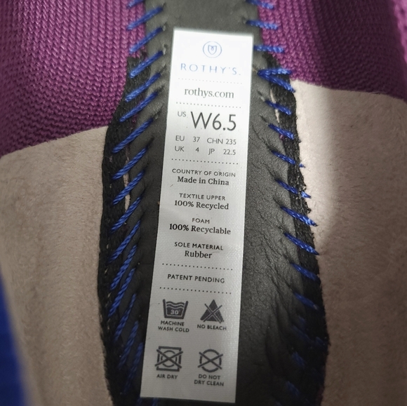 Rothys The Point Mulberry Womens Size 6.5 Retired - Picture 5 of 7